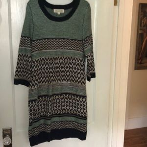 Pink Rose Sweater Dress